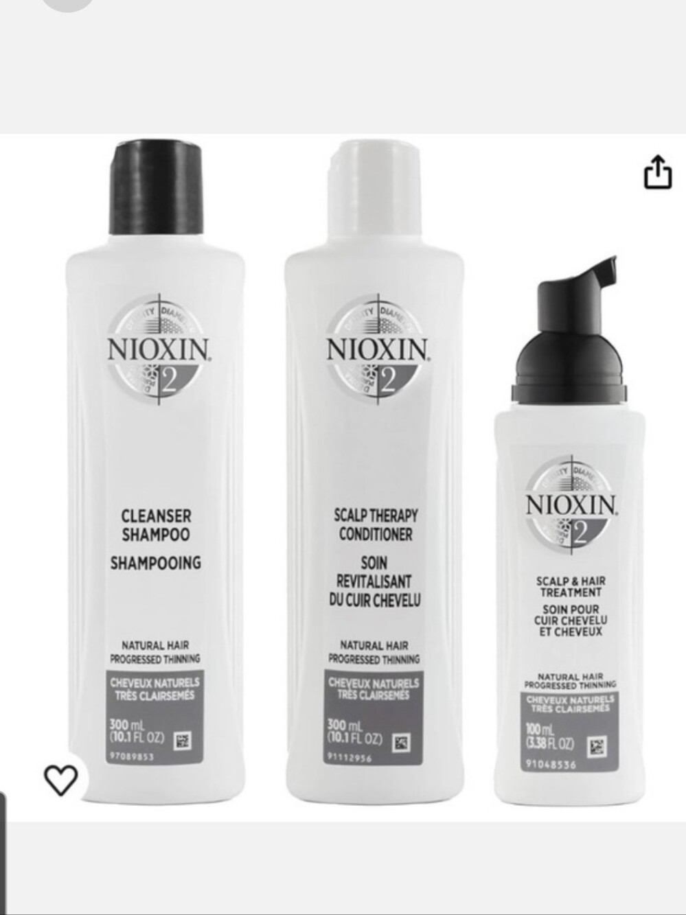 Nioxin Hair System Kit #2 3 Piece Set
